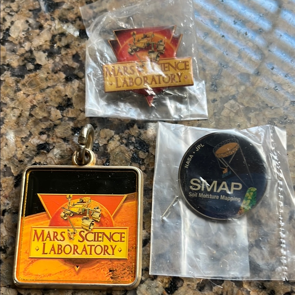 Collectible Mars Science Laboratory and SMAP Pins